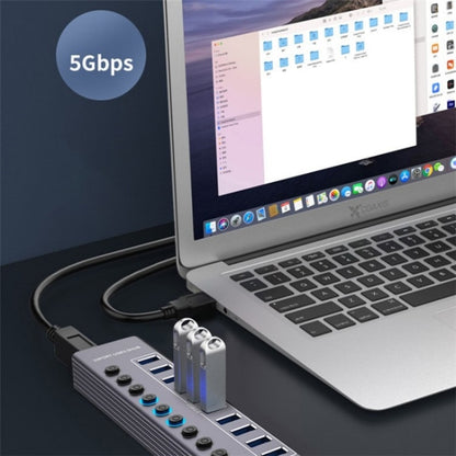 U310 10-in-1 USB 3.0 Extension HUB USB Power Charging Station with Individual Switch, U310