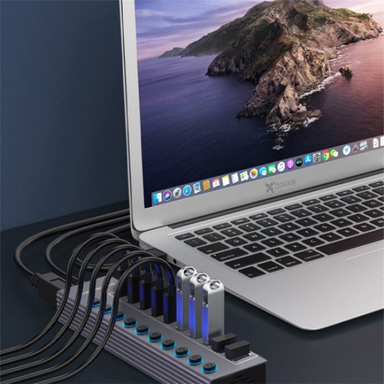U310 10-in-1 USB 3.0 Extension HUB USB Power Charging Station with Individual Switch, U310