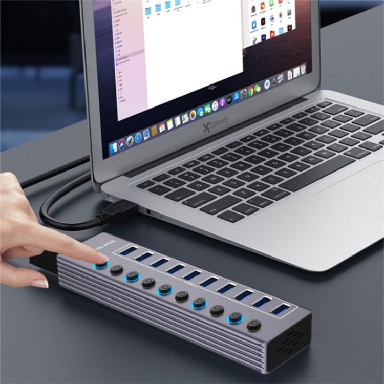 U310 10-in-1 USB 3.0 Extension HUB USB Power Charging Station with Individual Switch, U310