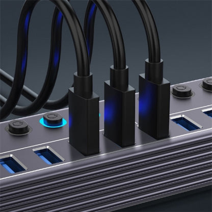 U310 10-in-1 USB 3.0 Extension HUB USB Power Charging Station with Individual Switch, U310