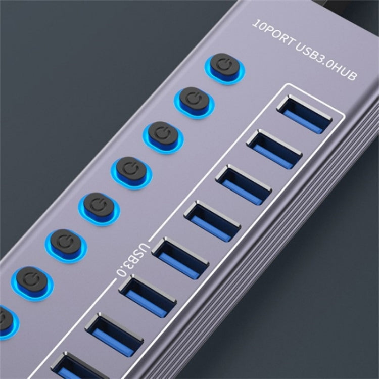 U310 10-in-1 USB 3.0 Extension HUB USB Power Charging Station with Individual Switch, U310