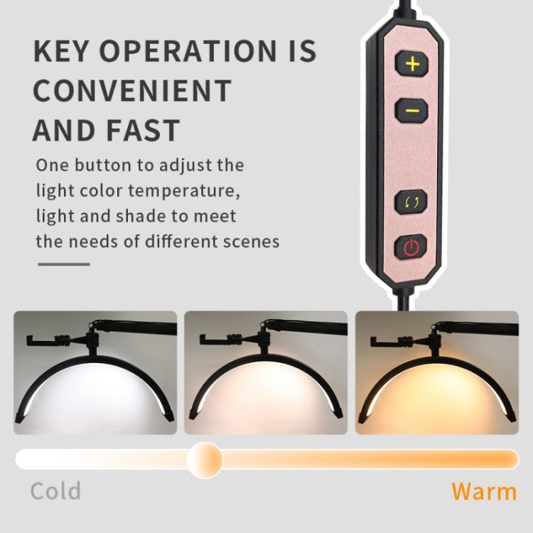 HD-M3X Pro 16 inch Adjustable Brightness Beauty Light Half Moon Light Eyelash Tech Lamp, US Plug, EU Plug, UK Plug, AU Plug