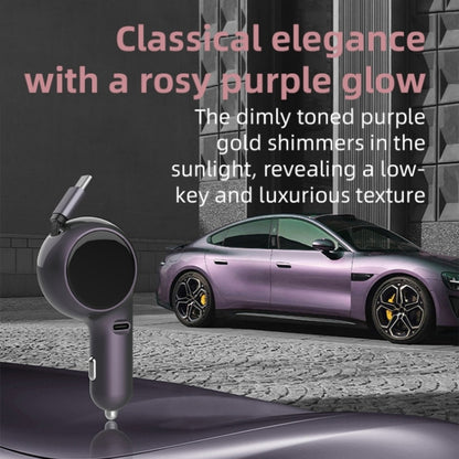 K2 With 60W Type-C Retractable Cable Type-C Port Phone Fast Charging Adapter Car Charger