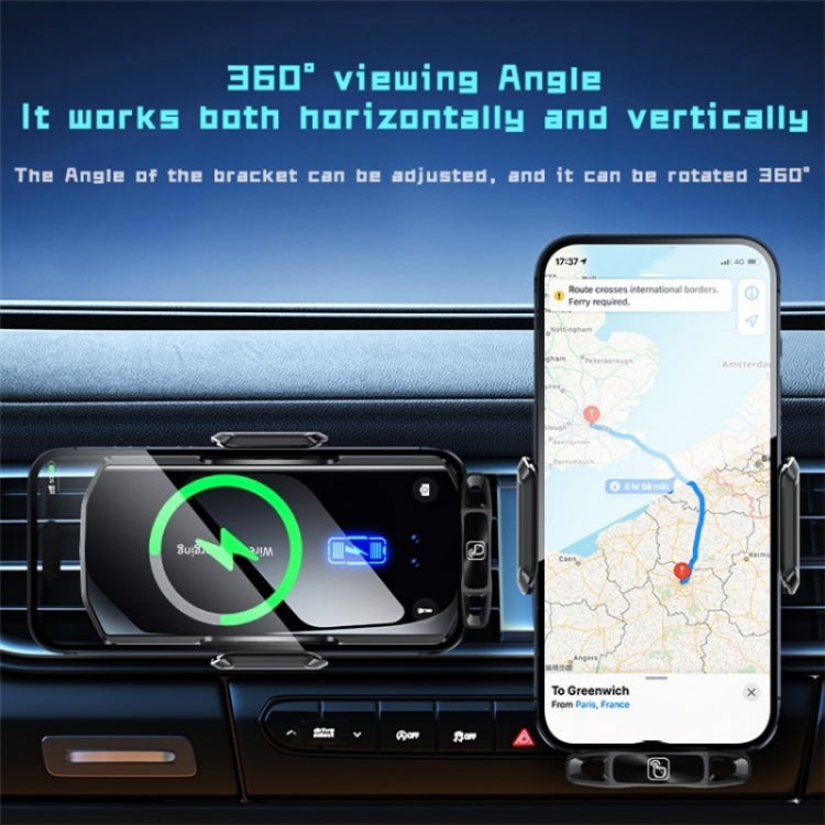 SD11 Car Mount Air Vent Phone Holder 15W Fast Charging Car Wireless Charger, SD11