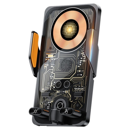 C1 Car Wireless 66W Fast Charger Phone Holder Infrared Sensor Punk Style, C1 Black, C1 Silver