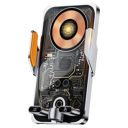 C1 Car Wireless 66W Fast Charger Phone Holder Infrared Sensor Punk Style, C1 Black, C1 Silver