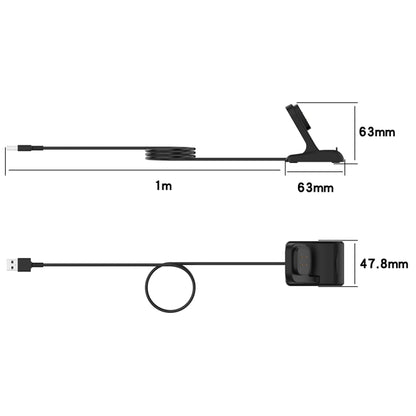 For Fitbit Ace LTE Vertical Watch Magnetic Charger With Chip Protection, Length: 1m
