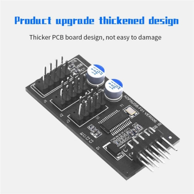 YNS-02 Extension Cable Card Motherboard USB 2.0 9-pin to 3x 9-pin Adapter, YNS-02