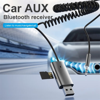 M01 Car Bluetooth Receiver Hands-Free Call  3.5mm AUX Stereo Car Wireless Adapter, M01