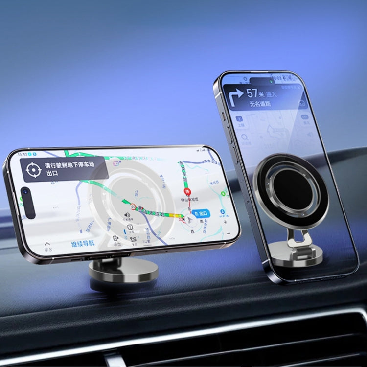 G168 Rotatable Cellphone Stand Car Dashboard Windshield Magnetic Phone Holder, G168 Grey, G168 Silver