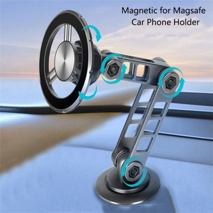 G198 Adjustable Robotic Arm Cellphone Stand Car Dashboard Windshield Magnetic Phone Holder, G198 Grey, G198 Silver