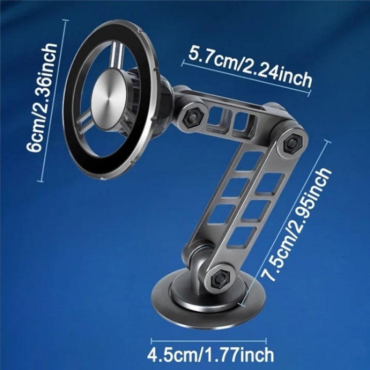 G198 Adjustable Robotic Arm Cellphone Stand Car Dashboard Windshield Magnetic Phone Holder, G198 Grey, G198 Silver