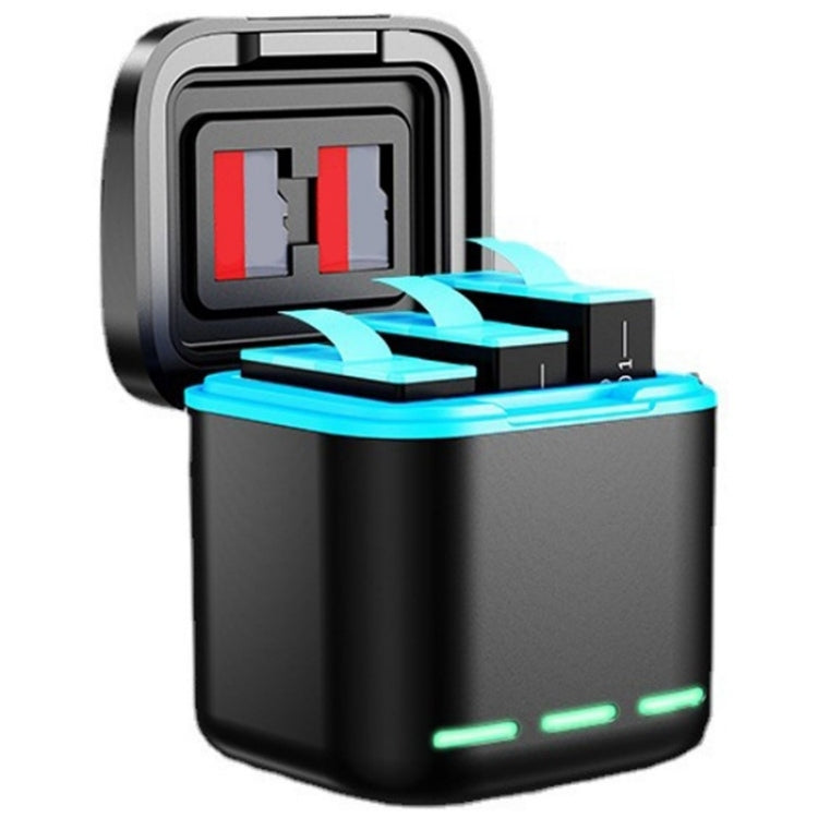 GP-810 Rechargeable 3-Battery Charger Station Storage Case for GoPro HERO5 /6 /7 /8, For GoPro HERO5 /6 /7 /8