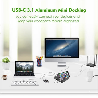 WAVLINK UHP3D01G Gigabit Ethernet USB 3.0 Multi-Function HUB 4K HD Docking Station, UHP3D01G