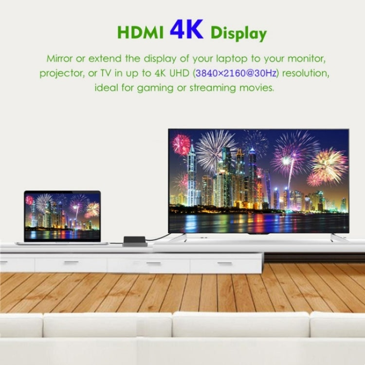 WAVLINK UHP3D01G Gigabit Ethernet USB 3.0 Multi-Function HUB 4K HD Docking Station, UHP3D01G