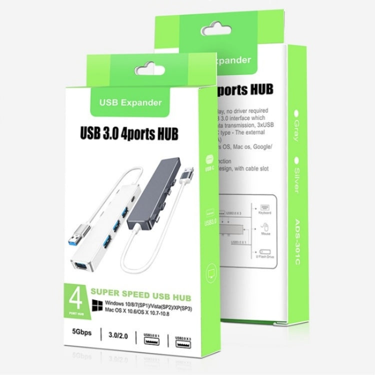 ADS-301A USB 3.0 to Type-C + USB 3.0 / 2.0 4-Ports Hub Laptop Expander, ADS-301A
