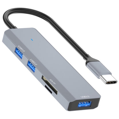 ADS-310C HUB Expansion Converter USB-C / Type-C to 3 x USB 3.0 + 2 x Card Reader Slots, ADS-310C(Grey)