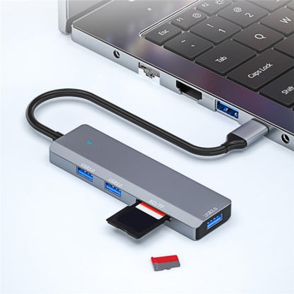ADS-310C HUB Expansion Converter USB-C / Type-C to 3 x USB 3.0 + 2 x Card Reader Slots, ADS-310C(Grey)