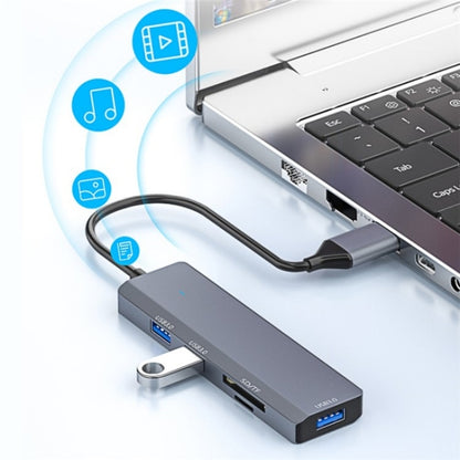 ADS-310A USB Adapter to 3 x USB 3.0 + 2 x Card Reader Slots Multi-Port Hub, ADS-310A