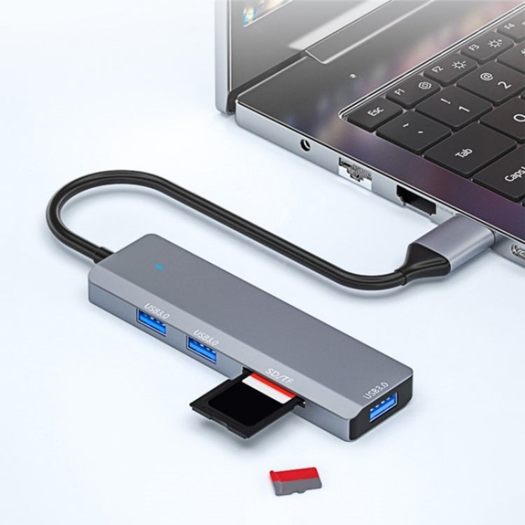 ADS-310A USB Adapter to 3 x USB 3.0 + 2 x Card Reader Slots Multi-Port Hub, ADS-310A