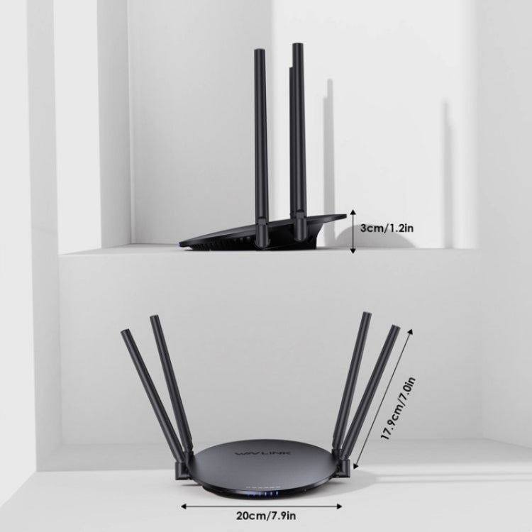 WAVLINK WN530G3 4x 5dBi Foldable Antenna AC1200 Dual Band Wireless Repeater Router, US Plug, UK Plug, EU Plug, AU Plug