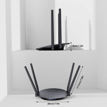 WAVLINK WN530G3 4x 5dBi Foldable Antenna AC1200 Dual Band Wireless Repeater Router, US Plug, UK Plug, EU Plug, AU Plug