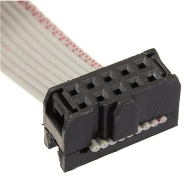JUNSUNMAY DB9 9Pin Male to IDC 10Pin Female Ribbon Cable RS232 Serial Header Flat Cable, 28cm
