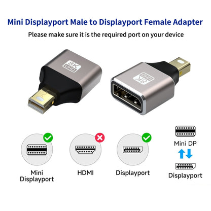 JUNSUNMAY 8K 60Hz Male Mini Displayport to Female Displayport Adapter DP Converter, Displayport to Female Displayport Adapter DP