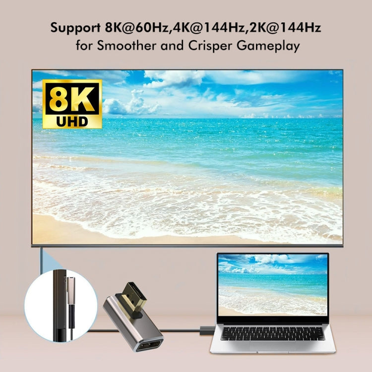 JUNSUNMAY 8K@60Hz PD1.4 Male Displayport to Female Displayport Adapter Converter, A, B