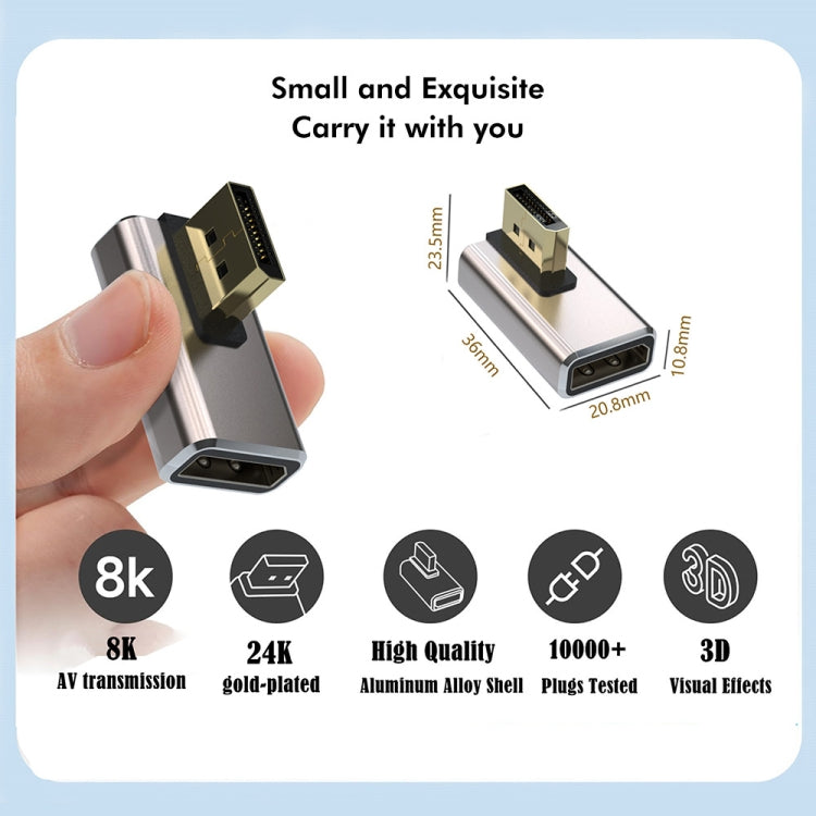 JUNSUNMAY 8K@60Hz PD1.4 Male Displayport to Female Displayport Adapter Converter, A, B