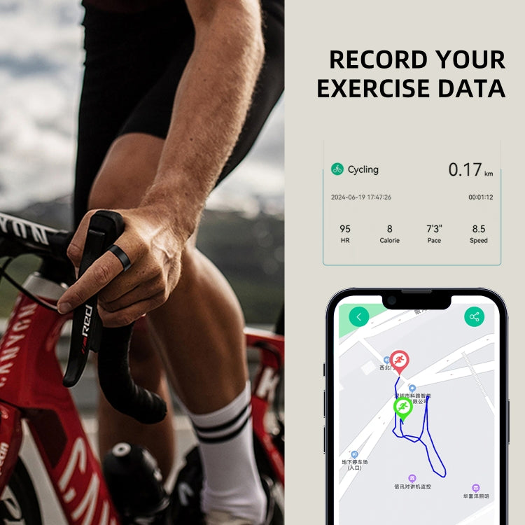 R11M SIZE 8 Smart Ring, Support Heart Rate / Blood Oxygen / Sleep / Multiple Sports Modes