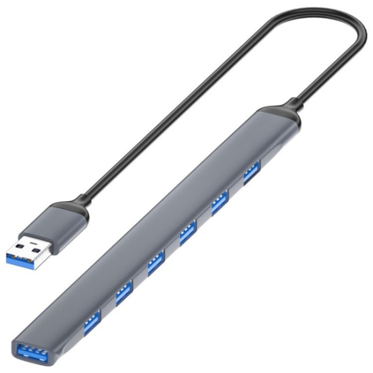 ADS-303A Data Transmission USB 3.0 / 2.0 Hub Expansion Dock Station 7-Port USB Adapter, ADS-303A