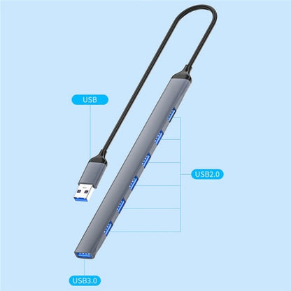 ADS-303A Data Transmission USB 3.0 / 2.0 Hub Expansion Dock Station 7-Port USB Adapter, ADS-303A
