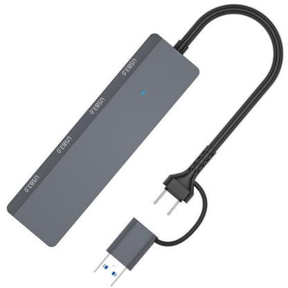 ADS-305D USB / Type-C to USB3.0 4-Ports USB HUB Computer Laptop Adapter Docking Station, ADS-305D