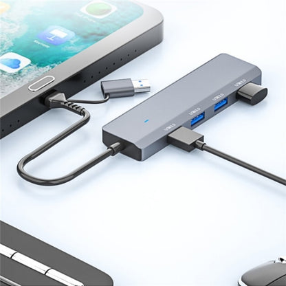 ADS-305D USB / Type-C to USB3.0 4-Ports USB HUB Computer Laptop Adapter Docking Station, ADS-305D