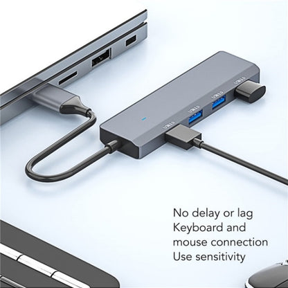 ADS-305A Aluminum Alloy USB to 4-Ports USB3.0 USB HUB Laptop Adapter Docking Station, ADS-305A