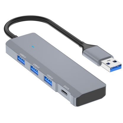 ADS-309A  Aluminum Alloy USB to 3  x USB 3.0 + Type-C Data Port Expansion Hub Adapter, ADS-309A