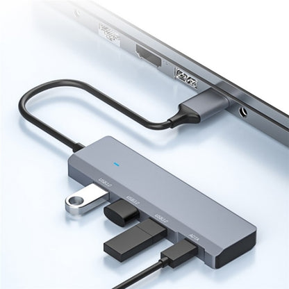ADS-309A  Aluminum Alloy USB to 3  x USB 3.0 + Type-C Data Port Expansion Hub Adapter, ADS-309A