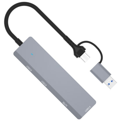 ADS-310D 2-in-1 Type-C + USB to 3 x USB 3.0 + SD / TF Card Slots Multi-Port Hub, ADS-310D