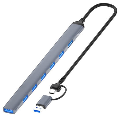 ADS-303D USB + Type-C to USB 3.0 + 6x USB 2.0 Splitter 7-in-1 Multifunctional Hub, ADS-303D