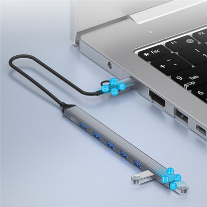 ADS-303D USB + Type-C to USB 3.0 + 6x USB 2.0 Splitter 7-in-1 Multifunctional Hub, ADS-303D