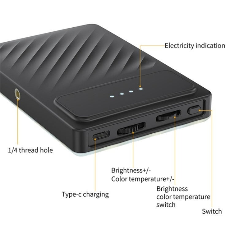 V16SE For Mobile Phone / Tablet / Laptop Three Light Modes Clip-On Pocket Mini Fill Light, V16SE