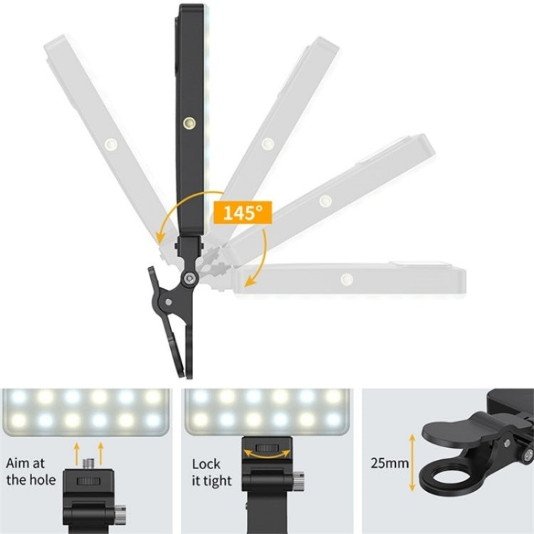 V16SE For Mobile Phone / Tablet / Laptop Three Light Modes Clip-On Pocket Mini Fill Light, V16SE