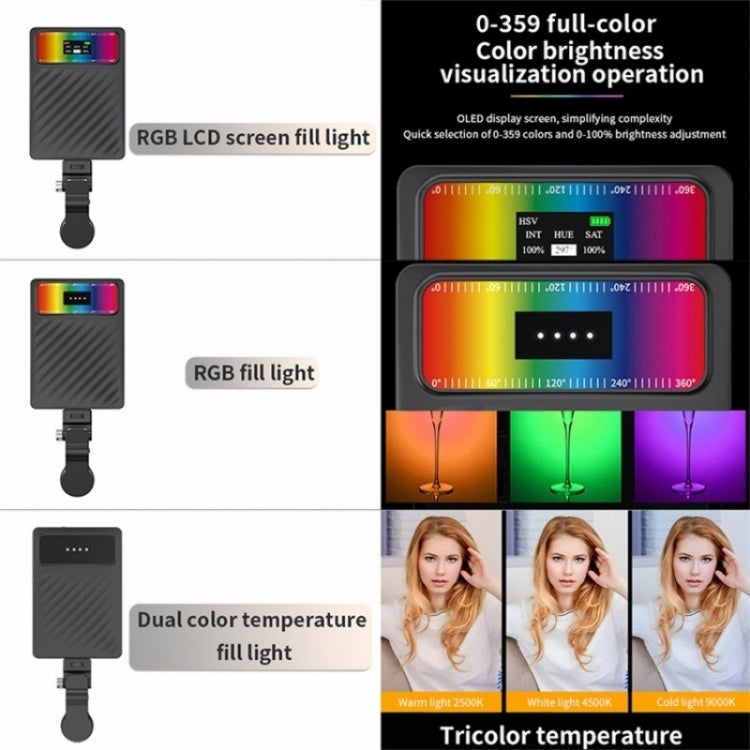 V16SE For Mobile Phone / Tablet / Laptop Three Light Modes Clip-On Pocket Mini Fill Light, V16SE