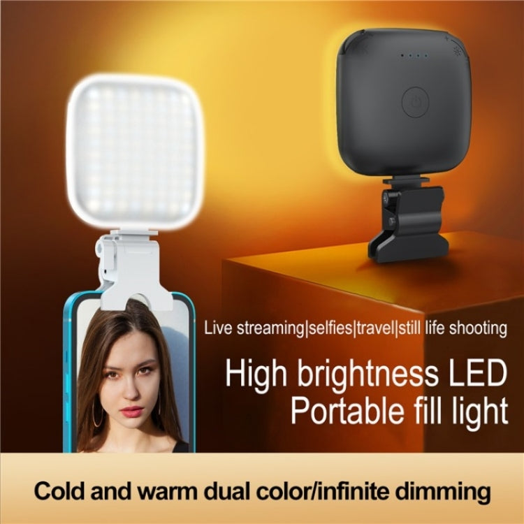 V15 Mini Clip-On Portable LED Fill Light Phone Laptop Video Conference Live Streaming Fill Lamp, V15