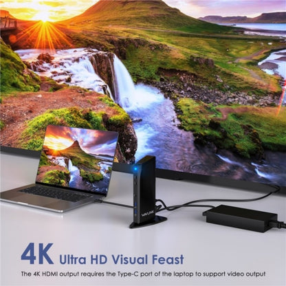 WAVLINK UG39PD1 13 in 1 Type-C Triple Monitors 4K HD Docking Station, US Plug, UK Plug, EU Plug, AU Plug