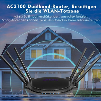 WAVLINK WN531A6 Dual Band Wireless Repeater AC2100 Gigabit Ethernet Port WiFi Router, US Plug, UK Plug, EU Plug, AU Plug