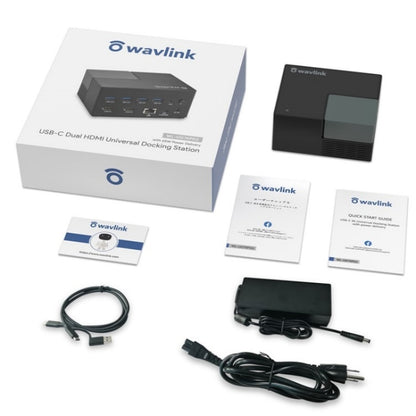 WAVLINK UG76PD2 3.5mm Audio, Gigabit Network Port Dual HD Universal Docking Station, UG76PD2