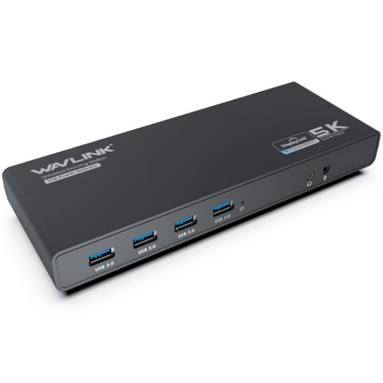 WAVLINK UG69PD6 Dual 4K Laptop Docking Station 5K HD Displaylink 65 / 100W PD Charging, US Plug, UK Plug, EU Plug, AU Plug