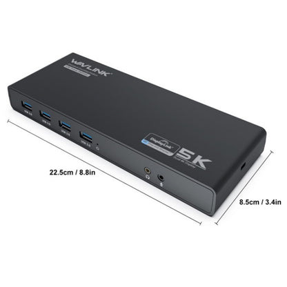 WAVLINK UG69PD6 Dual 4K Laptop Docking Station 5K HD Displaylink 65 / 100W PD Charging, US Plug, UK Plug, EU Plug, AU Plug
